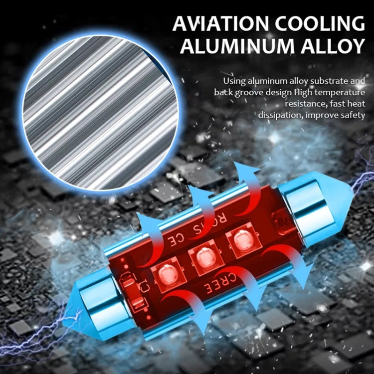 2pcs 36mm IC12V /  2.76W / 0.23A / 300LM 3LEDs SMD Car Reading Lamp Dome Light - Dome Lights by PMC TechLife | Online Shopping South Africa | PMC TechLife | Buy Now Pay Later Mobicred