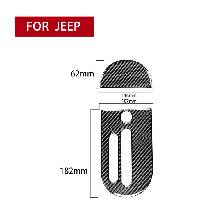 2 in 1 Car Carbon Fiber Gear Decorative Sticker for Jeep Wrangler JK 2007-2010, Left Drive - Car Interior Mouldings by PMC TechLife | Online Shopping South Africa | PMC TechLife | Buy Now Pay Later Mobicred