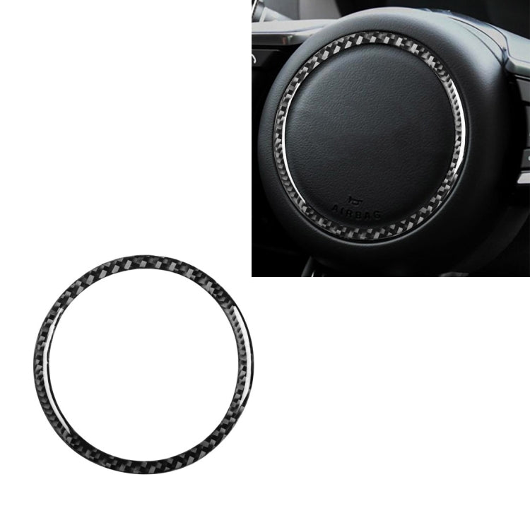 Car Carbon Fiber Steering Wheel Logo Decorative Stickers for Jaguar F-PACE X761 XE X760 XF X260 XJ 2016-2020, Left and Right Drive Universal - Steering Wheel Accessories by PMC Jewellery | Online Shopping South Africa | PMC Jewellery | Buy Now Pay Later Mobicred