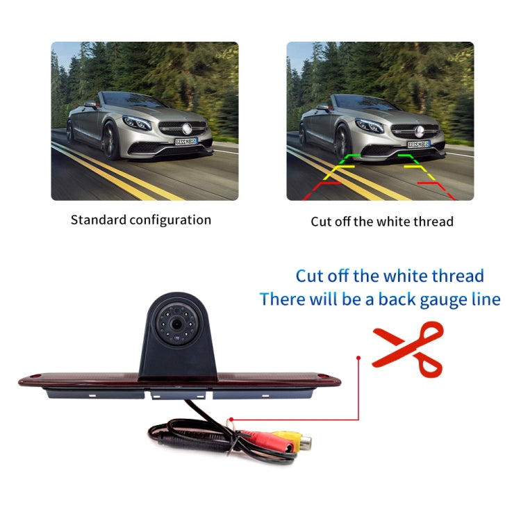 PZ461 Car Waterproof High Position Tail Light Brake Light View Camera + 7 inch Rearview Monitor for Mercedes Benz / Volkswagen - Rear View Cameras by PMC TechLife | Online Shopping South Africa | PMC TechLife | Buy Now Pay Later Mobicred