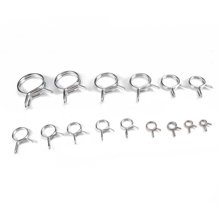 180 PCS Double Wire Spring Tube Clamp Water Pipe Clamps, Size: 5-24mm - free shipping - PMC TechLife - Order now!