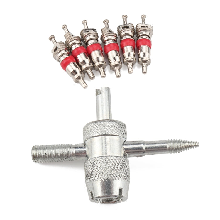 4 in 1 Remover Tool + 6 Car Trunk Motorcycles Tire Valve - Tire Repair & Installation Tools by PMC TechLife | Online Shopping South Africa | PMC TechLife | Buy Now Pay Later Mobicred