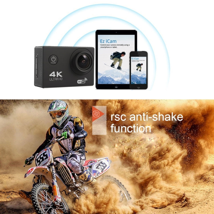 F60 2.0 inch Screen 170 Degrees Wide Angle WiFi Sport Action Camera Camcorder with Waterproof Housing Case, Support 64GB Micro SD Card(Silver) - Sports Camera by PMC TechLife | Online Shopping South Africa | PMC TechLife | Buy Now Pay Later Mobicred