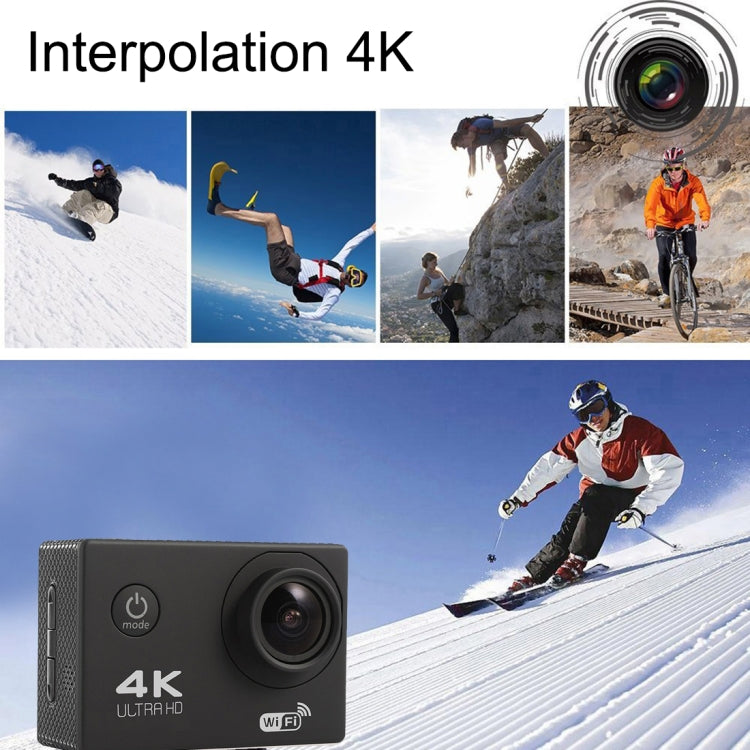 F60 2.0 inch Screen 170 Degrees Wide Angle WiFi Sport Action Camera Camcorder with Waterproof Housing Case, Support 64GB Micro SD Card(Yellow) - Sports Camera by PMC TechLife | Online Shopping South Africa | PMC TechLife | Buy Now Pay Later Mobicred