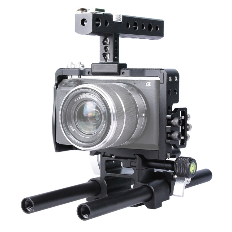 YELANGU YLG0905A Camera Video Cage Handle Stabilizer for Sony A6000/A6300/A6400/A6500(Black) - free shipping - PMC TechLife - Order now!