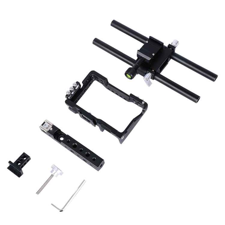 YELANGU YLG0905A Camera Video Cage Handle Stabilizer for Sony A6000/A6300/A6400/A6500(Black) - free shipping - PMC TechLife - Order now!