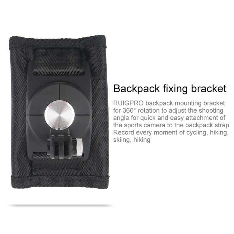 360 Degree Rotating Quick Release Strap Mount Shoulder Backpack Mount for GoPro, Insta360, DJI and Other Action Cameras(Black) - free shipping - PMC TechLife - Order now!