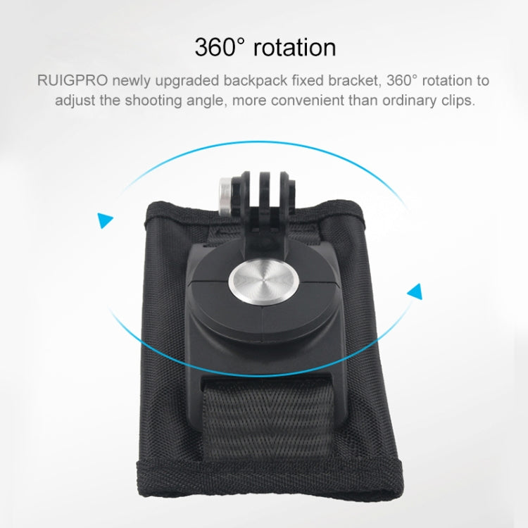 360 Degree Rotating Quick Release Strap Mount Shoulder Backpack Mount for GoPro, Insta360, DJI and Other Action Cameras(Black) - free shipping - PMC TechLife - Order now!