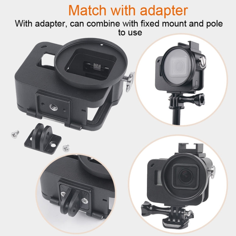 Housing Shell CNC Aluminum Alloy Protective Cage with Insurance Frame & 52mm UV Lens for GoPro HERO7 Black /6 /5 (Blue) - Metal Cases by PMC TechLife | Online Shopping South Africa | PMC TechLife | Buy Now Pay Later Mobicred