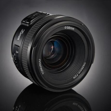 YONGNUO YN35MM F2N 1:2 AF/MF Wide-Angle Fixed/Prime Auto Focus Lens for Nikon DSLR Cameras(Black) - free shipping - PMC TechLife - Order now!