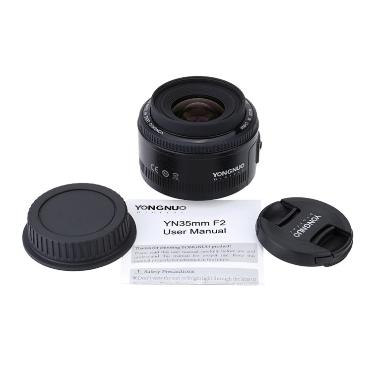 YONGNUO YN35MM F2N 1:2 AF/MF Wide-Angle Fixed/Prime Auto Focus Lens for Nikon DSLR Cameras(Black) - free shipping - PMC TechLife - Order now!