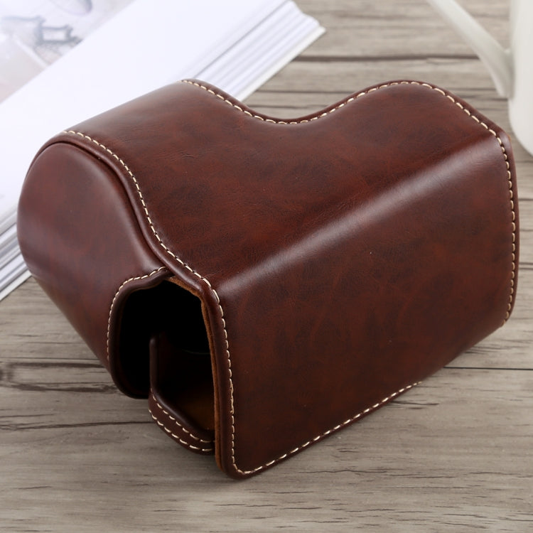 Full Body Camera PU Leather Case Bag with Strap for Sony A5100 (Coffee) - free shipping - PMC TechLife - Order now!