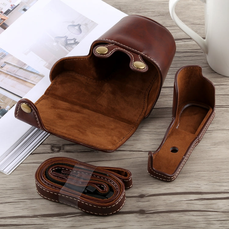 Full Body Camera PU Leather Case Bag with Strap for Sony A5100 (Coffee) - free shipping - PMC TechLife - Order now!