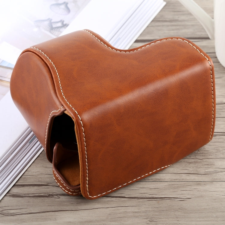 Full Body Camera PU Leather Case Bag with Strap for Sony A5100 (Brown) - free shipping - PMC TechLife - Order now!