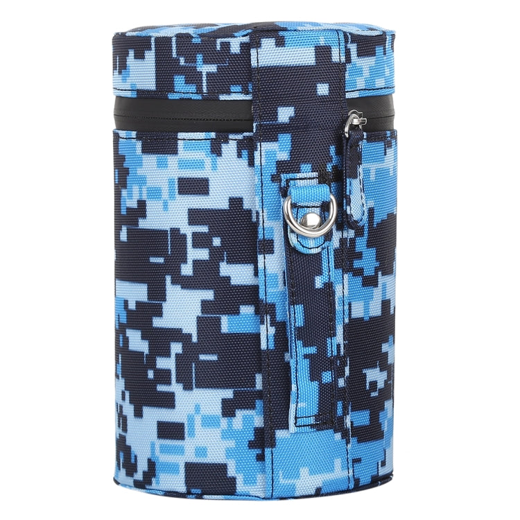 Camouflage Color Large Lens Case Zippered Cloth Pouch Box for DSLR Camera Lens, Size: 16x10x10cm (Blue) - free shipping - PMC TechLife - Order now!