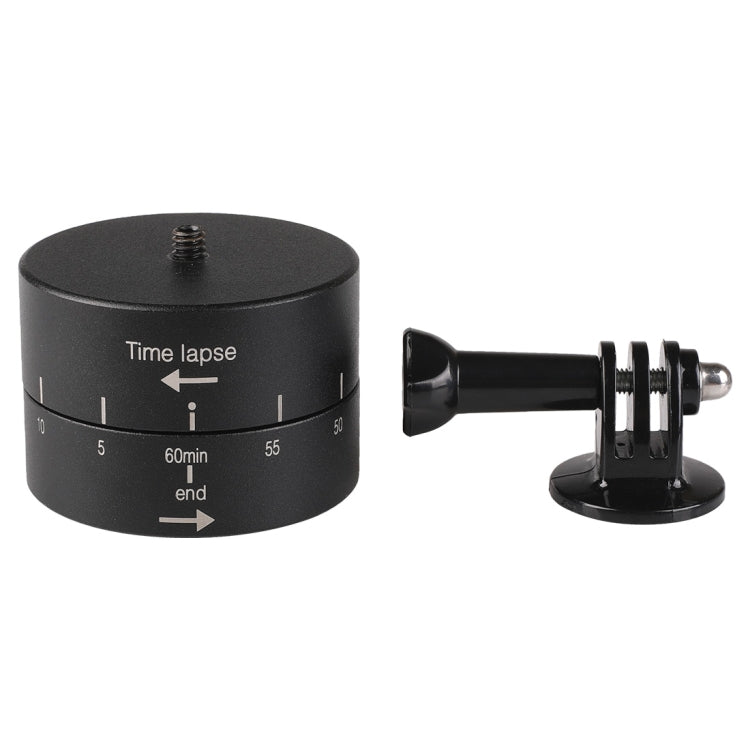 360 Degree Auto Rotation 60 Minutes Time Lapse Stabilizer Tripod Head Adapter for GoPro(Black) - free shipping - PMC TechLife - Order now!