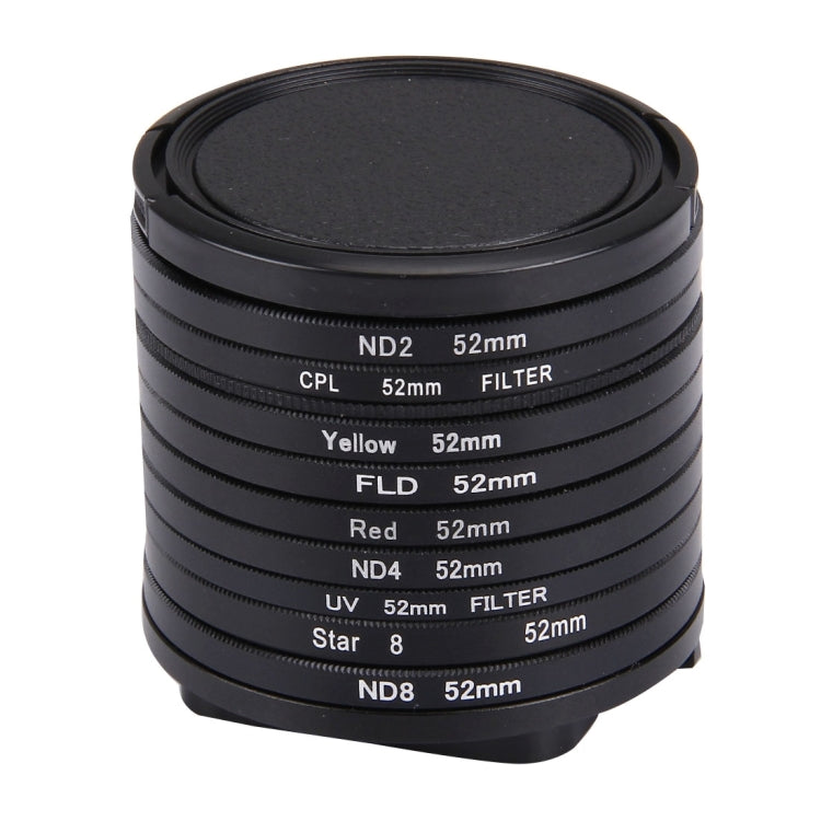 JUNESTAR 11 in 1 Proffesional 52mm Lens Filter(CPL + UV + ND8 + ND4 + ND2 + Star 8 + Red + Yellow + FLD / Purple) & Waterproof Housing Case Adapter Ring & Lens Protective Cap for GoPro HERO4 / 3+ / 3 & Xiaomi Xiaoyi Yi I / II 4K Sport Action Camera - Lens Filter by JSR | Online Shopping South Africa | PMC TechLife | Buy Now Pay Later Mobicred
