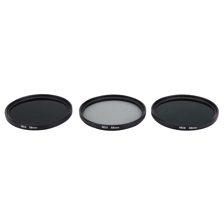 JUNESTAR Proffesional 58mm Lens Filter ND Filter Kits (ND2 + ND4 + ND8) for GoPro & Xiaomi Xiaoyi Yi & SJCAM Sport Action Camera - free shipping - PMC TechLife - Order now!