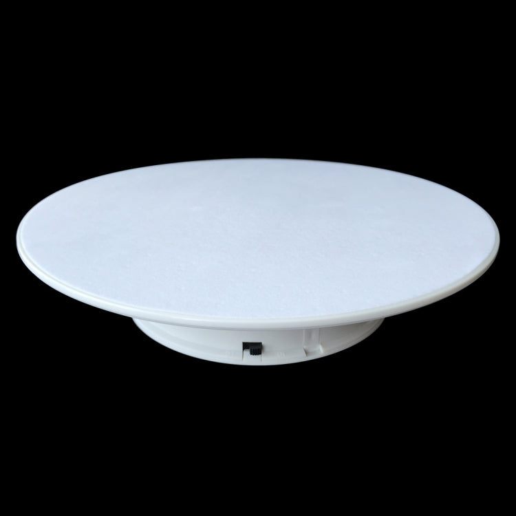 25cm 360 Degree Electric Rotating Turntable Display Stand Video Shooting Props Turntable for Photography, Load 3kg, Powered by Battery(White) - free shipping - PMc TechLife - Order now!