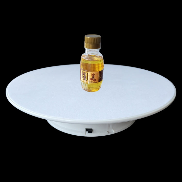 25cm 360 Degree Electric Rotating Turntable Display Stand Video Shooting Props Turntable for Photography, Load 3kg, Powered by Battery(White) - free shipping - PMc TechLife - Order now!