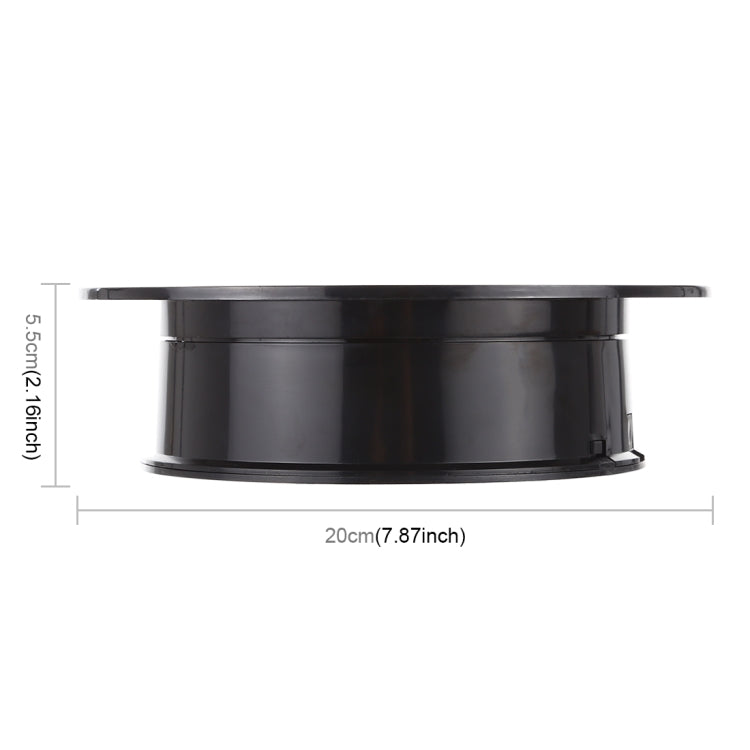 20cm 360 Degree Electric Rotating Turntable Display Stand Photography Video Shooting Props Turntable, Load 1.5kg, Powered by Battery & USB(Black) - free shipping - PMc TechLife - Order now!