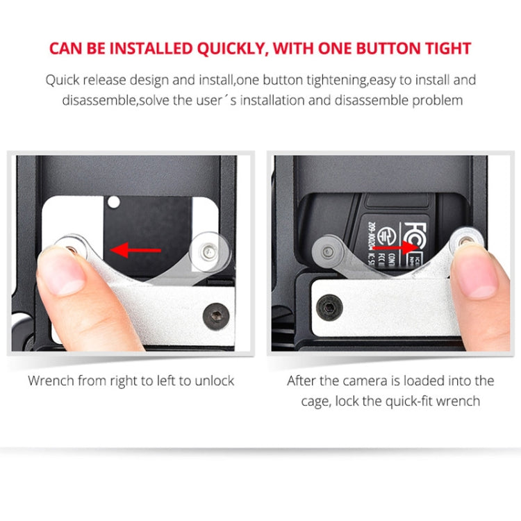 YELANGU C9-A YLG0911A Handle Video Camera Cage Stabilizer for DJI BMPCC 4K(Black) - free shipping - PMc TechLife - Order now!