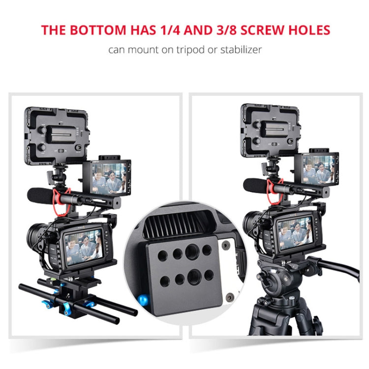 YELANGU C9-A YLG0911A Handle Video Camera Cage Stabilizer for DJI BMPCC 4K(Black) - free shipping - PMc TechLife - Order now!