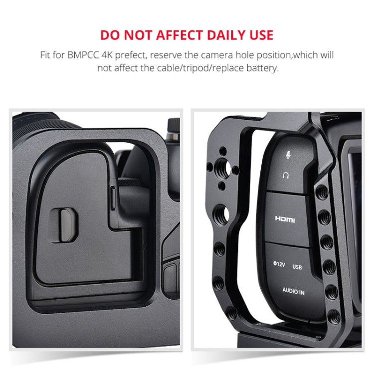 YELANGU C9 YLG0911A-A Video Camera Cage Stabilizer for DJI BMPCC 4K (Black) - Camera Cage by YELANGU | Online Shopping South Africa | PMC TechLife | Buy Now Pay Later Mobicred