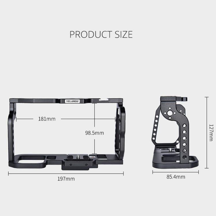 YELANGU C9 YLG0911A-A Video Camera Cage Stabilizer for DJI BMPCC 4K (Black) - Camera Cage by YELANGU | Online Shopping South Africa | PMC TechLife | Buy Now Pay Later Mobicred