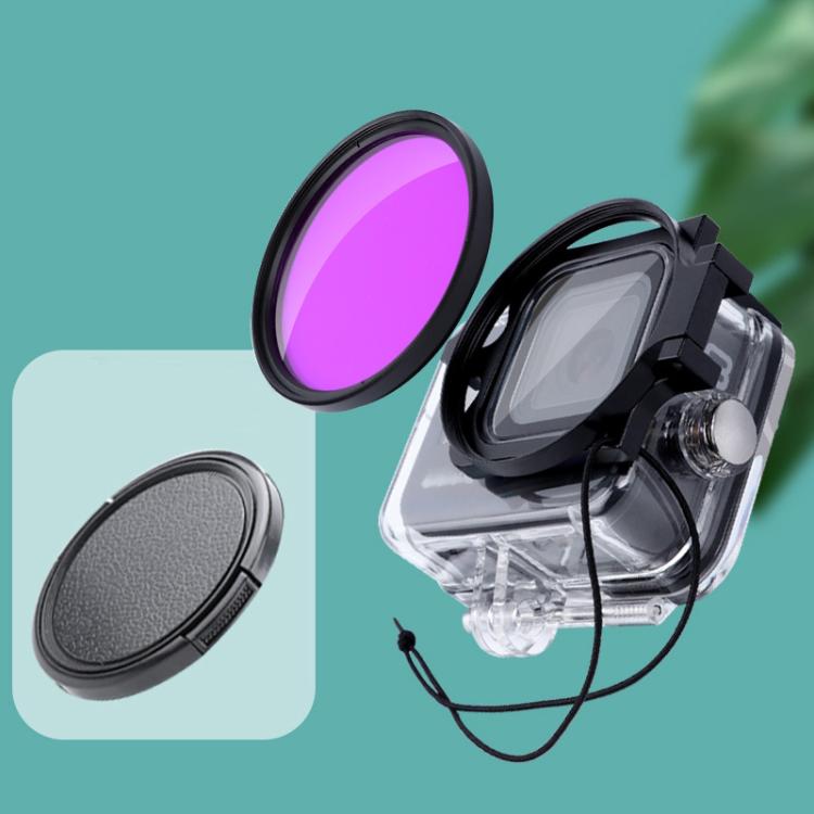 RUIGPRO for GoPro HERO8 Professional 58mm Color Dive Housing Lens Filter + Dive Housing Waterproof Case with Filter Adapter Ring & Lens Cap(Purple) - Lens Filter by RUIGPRO | Online Shopping South Africa | PMC TechLife | Buy Now Pay Later Mobicred