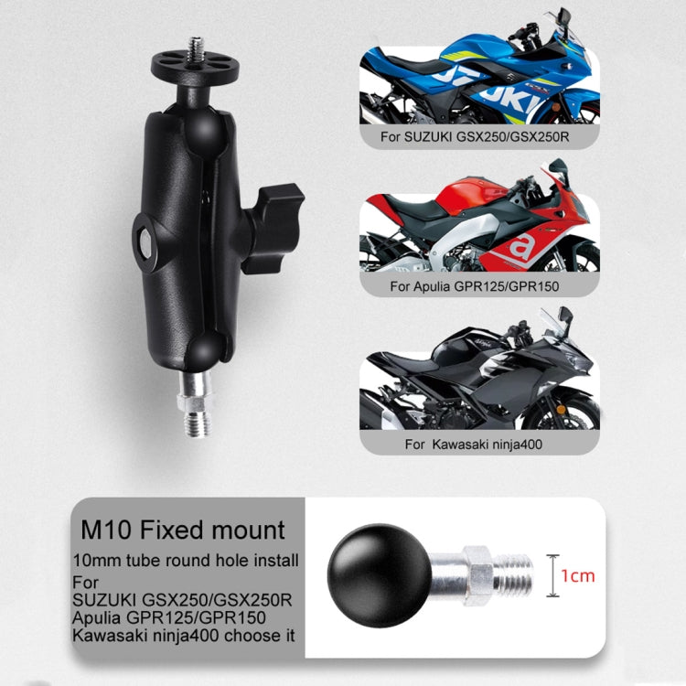 M10 9cm Connecting Rod Fixed Motorcycle Mount Holder with Tripod Adapter & Screw for GoPro, Insta360, DJI and Other Action Cameras(Black) - Bicycle Handlebar Mount by PMC TechLife | Online Shopping South Africa | PMC TechLife | Buy Now Pay Later Mobicred
