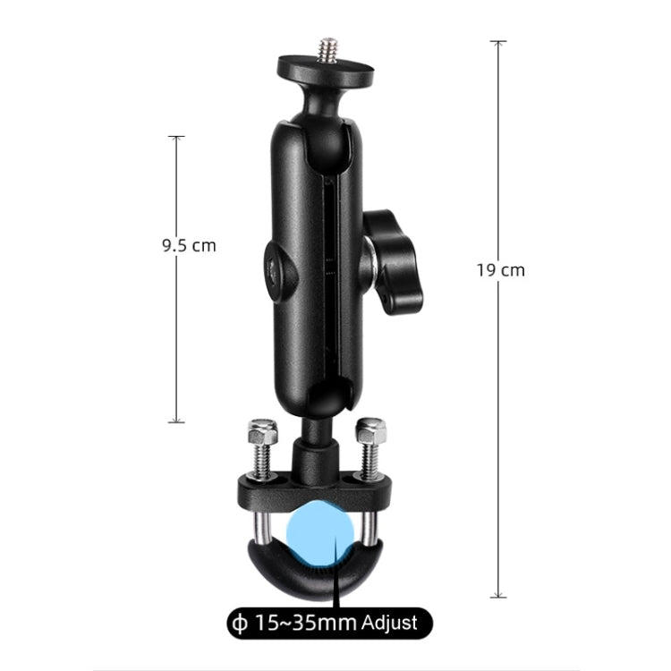 9cm Connecting Rod 20mm Ball Head Motorcycle Handlebar Fixed Mount Holder with Tripod Adapter & Screw for GoPro, Insta360, DJI and Other Action Cameras(Black) - free shipping - PMC TechLife - Order now!