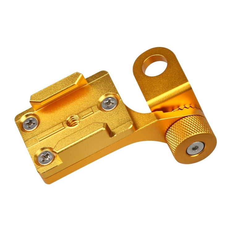 Motorcycle Rearview Mirror CNC Aluminum Alloy Stent Fixed Bracket Holder forGoPro Hero12 Black / Hero11 /10 /9 /8 /7 /6 /5, Insta360 Ace / Ace Pro, DJI Osmo Action 4 and Other Action Cameras(Gold) - Bicycle Handlebar Mount by PMC TechLife | Online Shopping South Africa | PMC TechLife | Buy Now Pay Later Mobicred