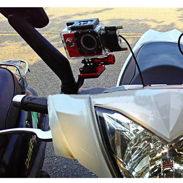Motorcycle Rearview Mirror CNC Aluminum Alloy Stent Fixed Bracket Holder forGoPro Hero12 Black / Hero11 /10 /9 /8 /7 /6 /5, Insta360 Ace / Ace Pro, DJI Osmo Action 4 and Other Action Cameras(Gold) - Bicycle Handlebar Mount by PMC TechLife | Online Shopping South Africa | PMC TechLife | Buy Now Pay Later Mobicred