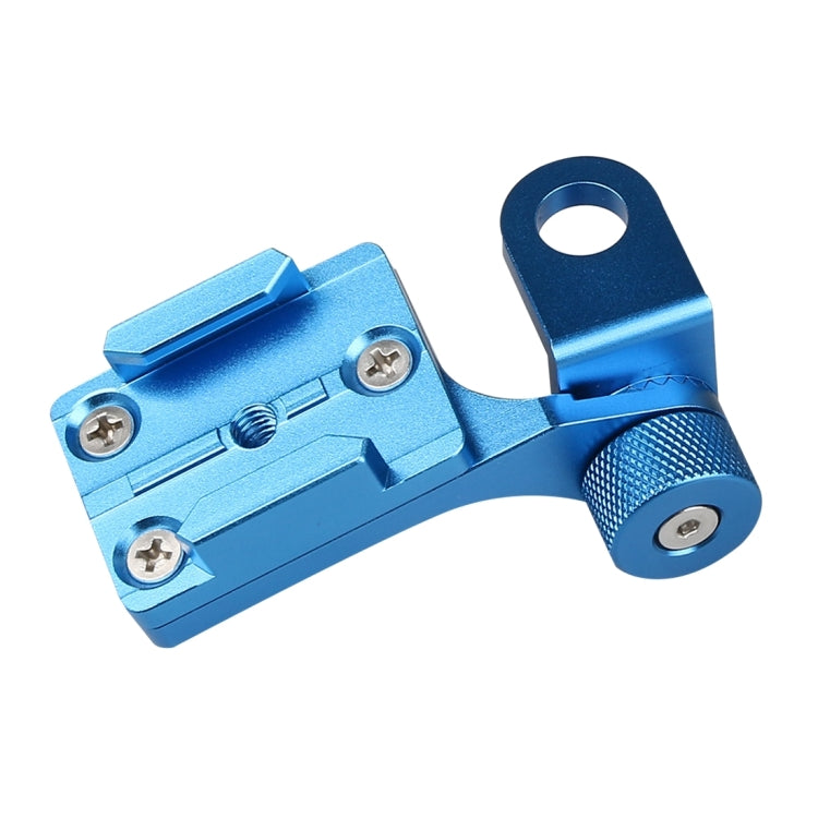 Motorcycle Rearview Mirror CNC Aluminum Alloy Stent Fixed Bracket Holder forGoPro Hero12 Black / Hero11 /10 /9 /8 /7 /6 /5, Insta360 Ace / Ace Pro, DJI Osmo Action 4 and Other Action Cameras(Blue) - Bicycle Handlebar Mount by PMC TechLife | Online Shopping South Africa | PMC TechLife | Buy Now Pay Later Mobicred