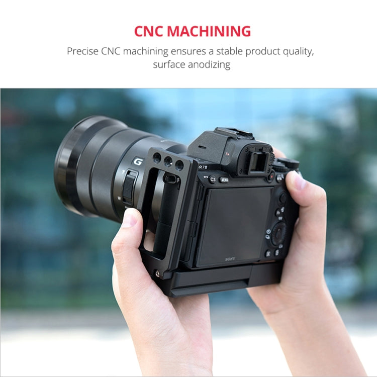 YELANGU CL6 YLG0712A Vertical Shoot Quick Release L Plate Bracket Base Holder for Sony A9 (ILCE-9) / A7 III/ A7R III(Black) - free shipping - PMC TechLife - Order now!