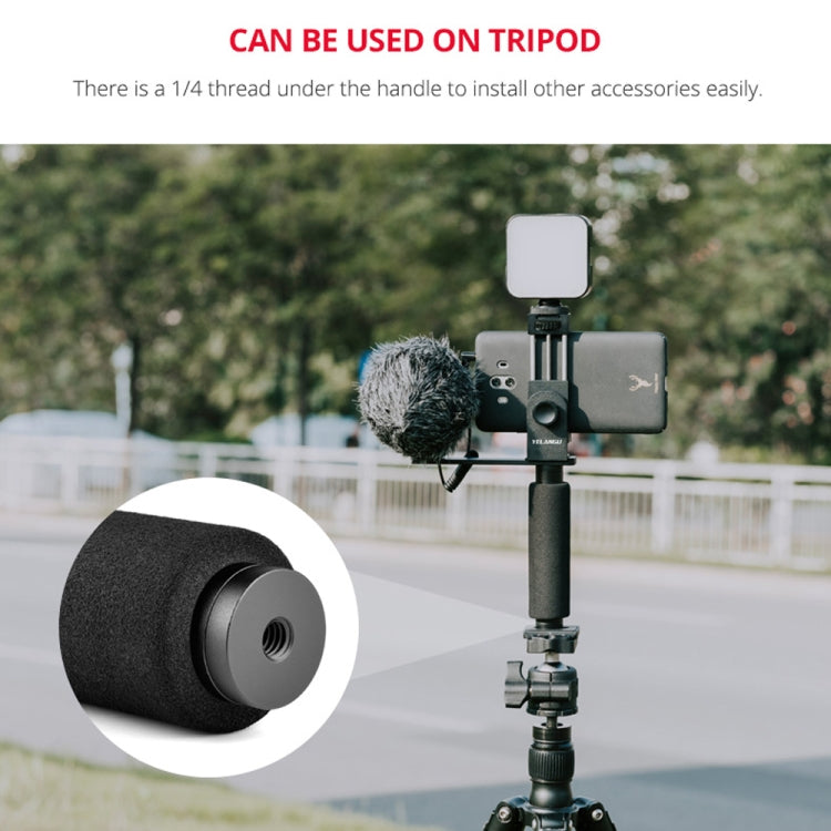 YELANGU PC08 YLG0117A Handheld Grip Holder Bracket with Mobile Phone Metal Clamp (Black) - free shipping - PMC TechLife - Order now!