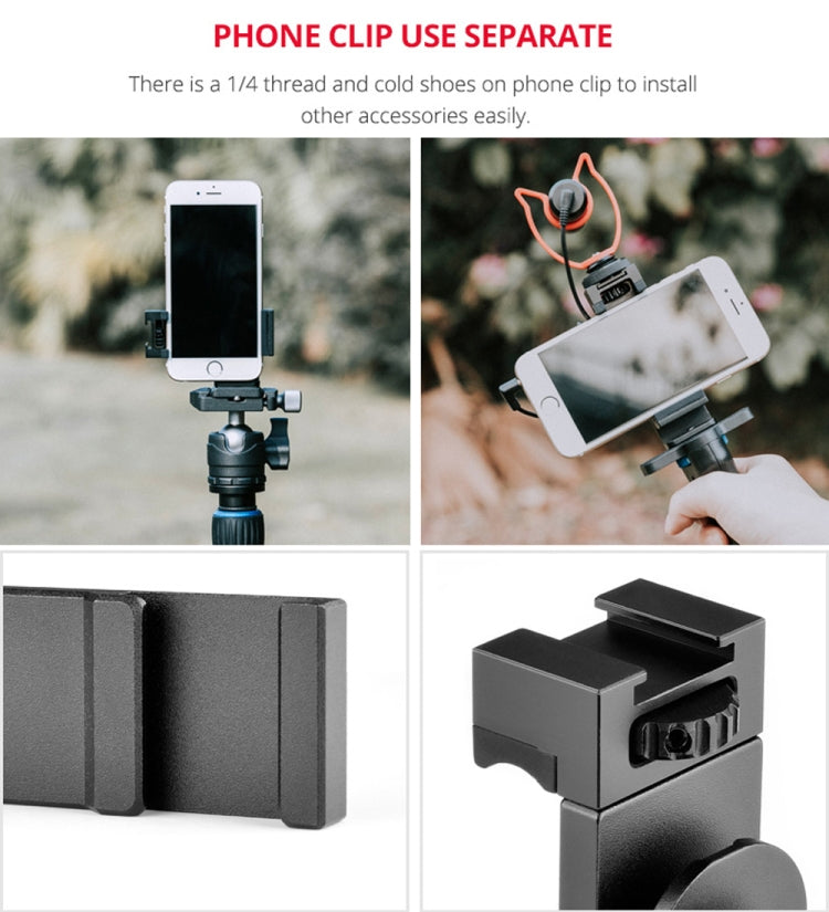 YELANGU PC08 YLG0117A Handheld Grip Holder Bracket with Mobile Phone Metal Clamp (Black) - free shipping - PMC TechLife - Order now!