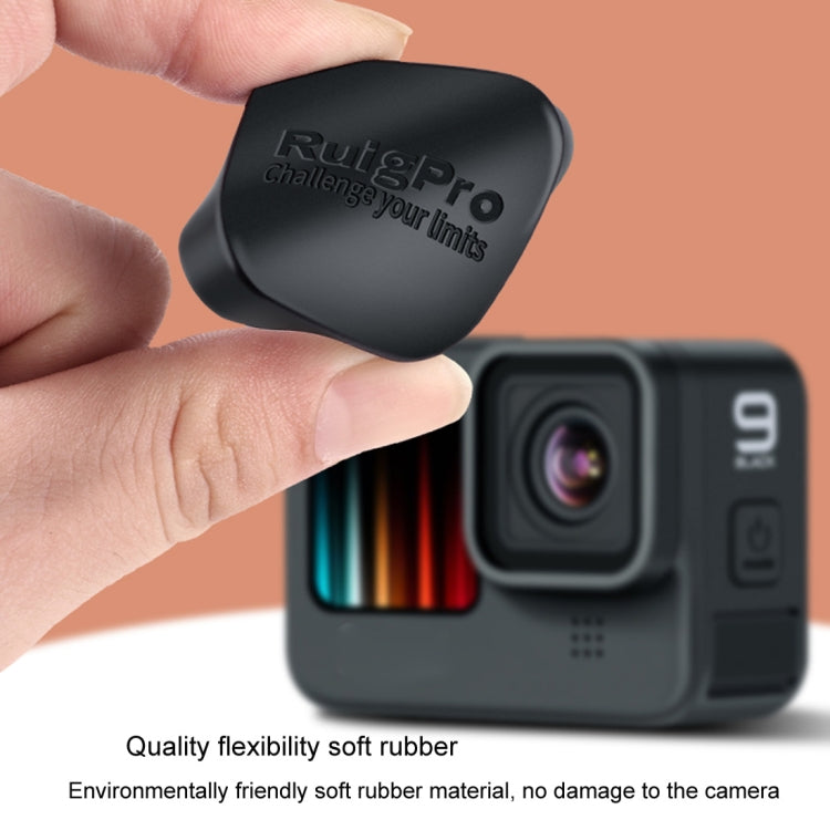 RUIGPRO for GoPro HERO10 Black / HERO9 Black Soft Rubber Scratch-resistant Camera Lens Protective Cap Cover (Black) - Lens Cover by RUIGPRO | Online Shopping South Africa | PMC TechLife | Buy Now Pay Later Mobicred