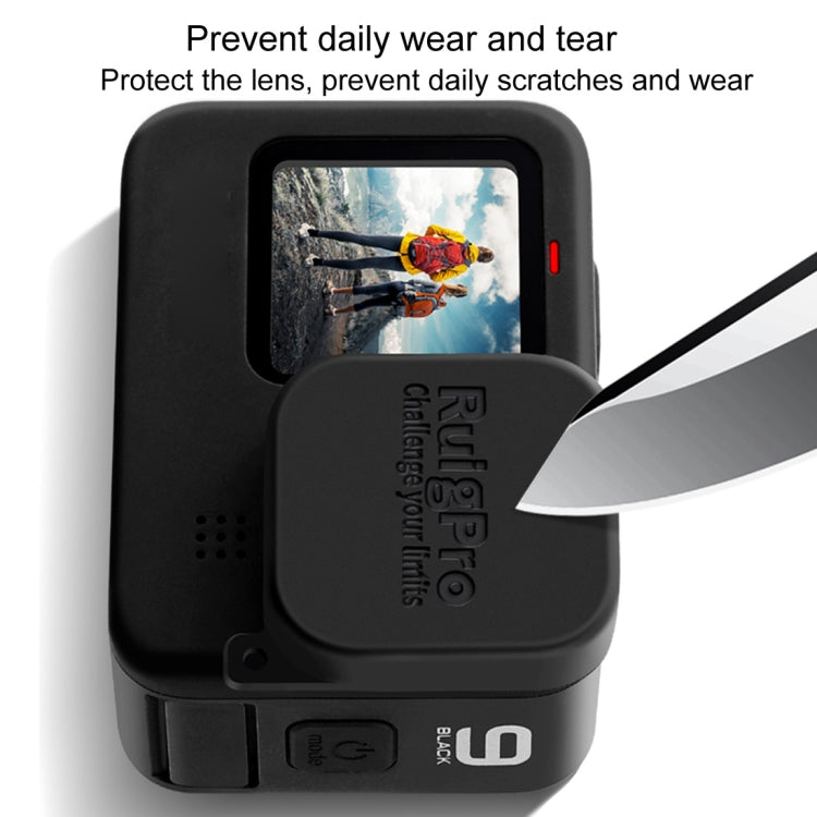 RUIGPRO for GoPro HERO10 Black / HERO9 Black Soft Rubber Scratch-resistant Camera Lens Protective Cap Cover (Black) - Lens Cover by RUIGPRO | Online Shopping South Africa | PMC TechLife | Buy Now Pay Later Mobicred