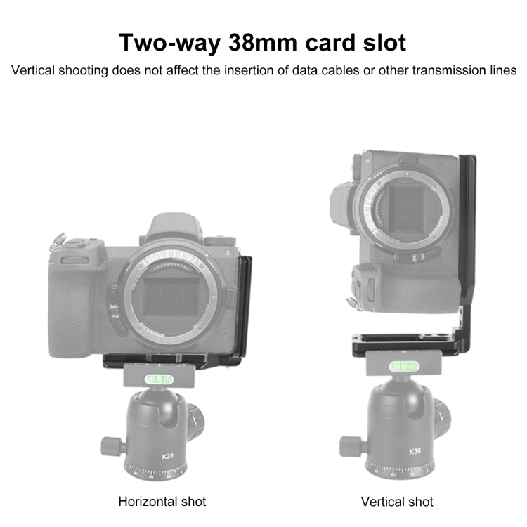 1/4 inch  Vertical Shoot Quick Release L Plate Bracket Base Holder for Nikon Z6 / Z7 - free shipping - PMC TechLife - Order now!