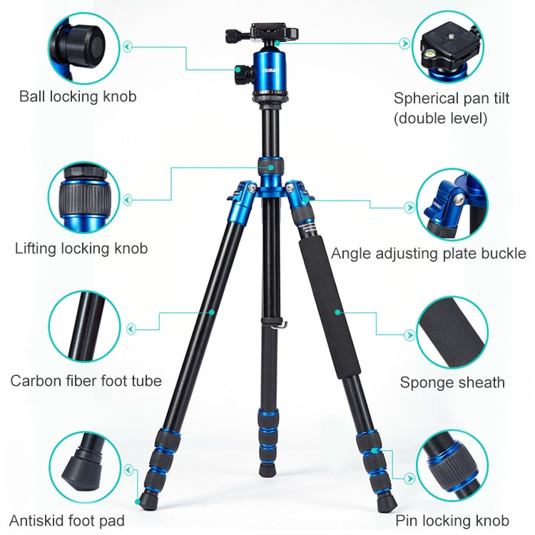 TRIOPO Oubao A-688 Adjustable Portable  Aluminum Alloy Tripod with Ball Head for SLR Camera - free shipping - PMC TechLife - Order now!