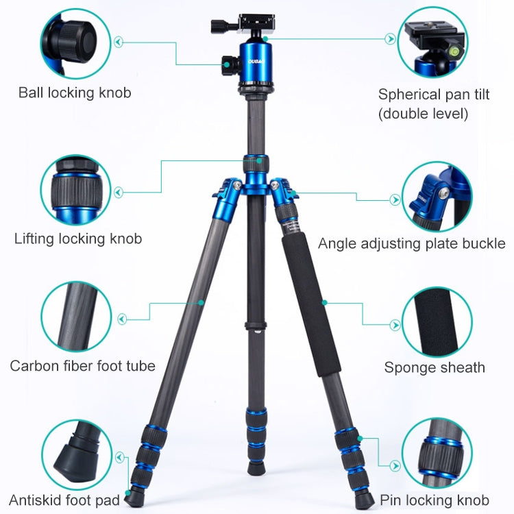 TRIOPO Oubao C-608S Adjustable Portable Carbon Fiber Tripod with Ball Head for SLR Camera - free shipping - PMC TechLife - Order now!