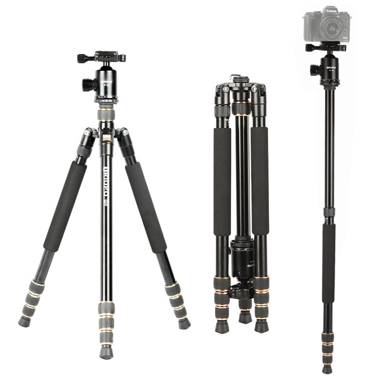 TRIOPO 554 Adjustable Portable  Aluminum Alloy Tripod with D-2A Ball Head for SLR Camera - free shipping - PMC TechLife - Order now!