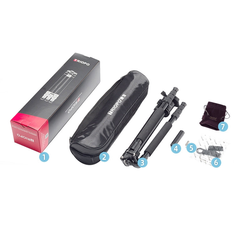 TRIOPO 554 Adjustable Portable  Aluminum Alloy Tripod with D-2A Ball Head for SLR Camera - free shipping - PMC TechLife - Order now!