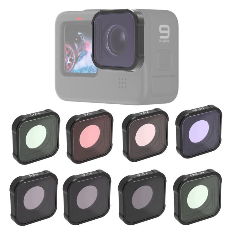 JSR KB Series STAR+MCUV+NIGHT+Diving Red+Diving Pink+ND8+ND16+ND32 Lens Filter for GoPro HERO13 Black /12 Black /11 Black /10 Black /9 Black - Lens Filter by JSR | Online Shopping South Africa | PMC TechLife | Buy Now Pay Later Mobicred