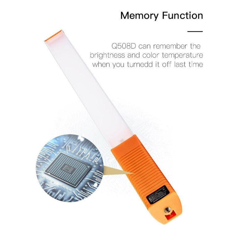 LUXCeO Q508D Dual Color Temperature Photo LED Stick Video Light Handheld LED Fill Light Flash Lighting Lamp(Orange) - free shipping - PMC TechLife - Order now!