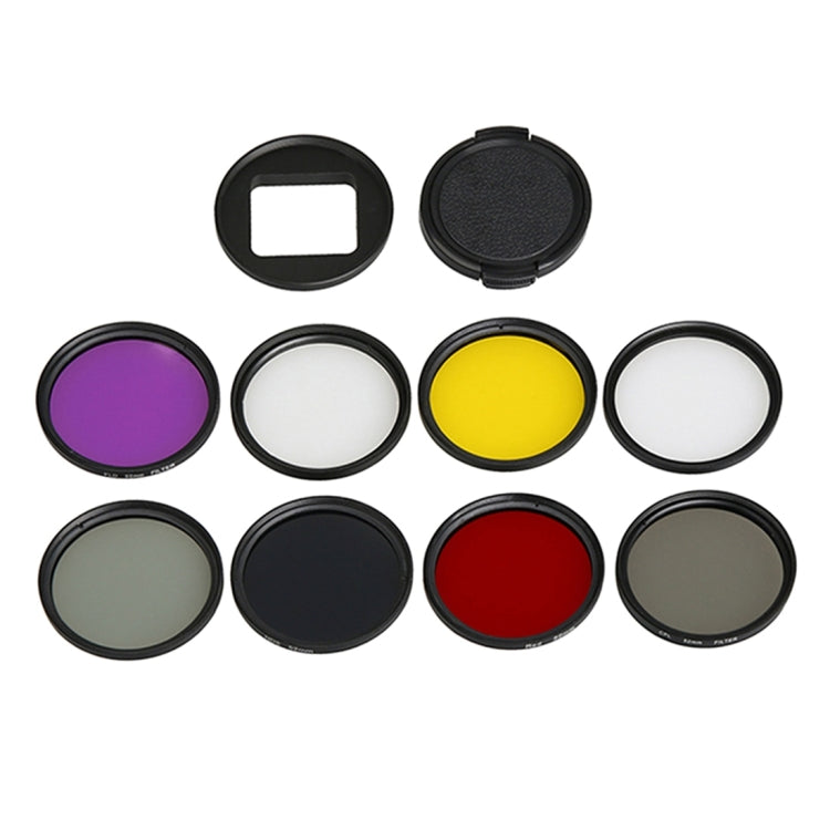 For GoPro HERO5 Sport Action Camera Proffesional 52mm Lens Filter(CPL + UV + ND8 + ND2 + Star 8 + Red + Yellow + FLD / Purple) & Waterproof Housing Case Adapter Ring - Lens Filter by PMC TechLife | Online Shopping South Africa | PMC TechLife | Buy Now Pay Later Mobicred