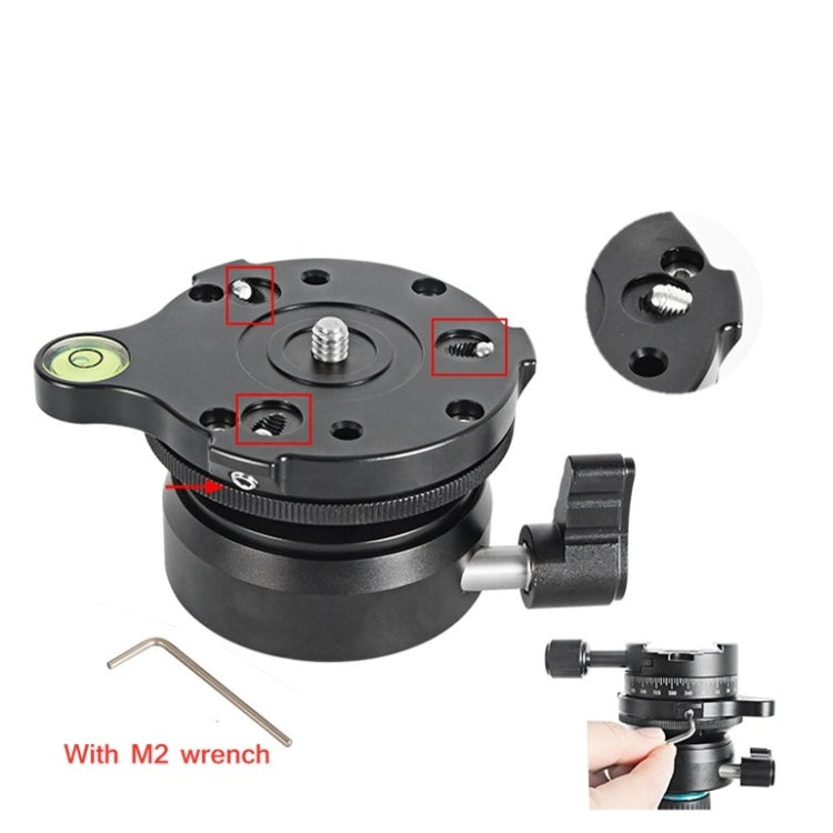 BEXIN DY-60N 3/8 inch Thread Dome Professional Tripod Leveling 360 Degree Panorama Head Base with Bubble Level & 3/8 inch Screw Adapter - free shipping - PMC TechLife - Order now!