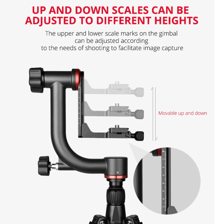 YELANGU  A201 360 Degree Horizontal Gimbal Tripod Head for DV and SLR Cameras (Black) - free shipping - PMC TechLife - Order now!